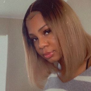 Lace closure ombré ash blonde human hair wig